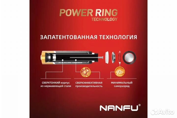 Батарейка nanfu alkaline AAA 2шт