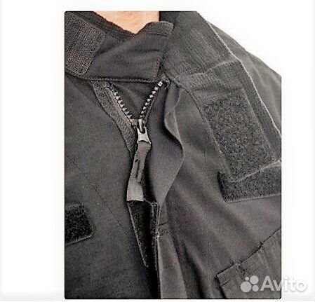 Мужской тактический костюм, черный, летний