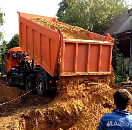 Песок карьерный строительный сеянный намывной