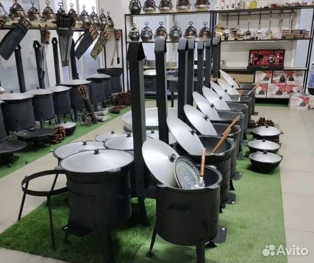Казан чугунный узбекский и печь для казана