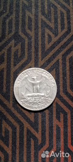 Монета liberty quarter dollar 1965 года