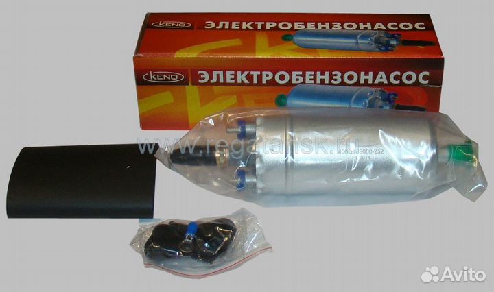 Электробензонасос топливный Волга, ГАЗель дв.змз 406, с установочным комплектом, под штуцер (406.113