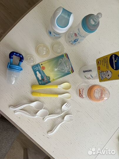 Бутылочки соски ниблер ложки вилки для кормления