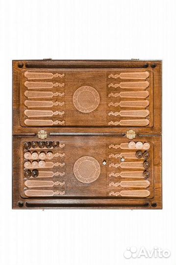 Нарды и шашки резные Загадочное сияние 61 х 70 см бук Армения 62414