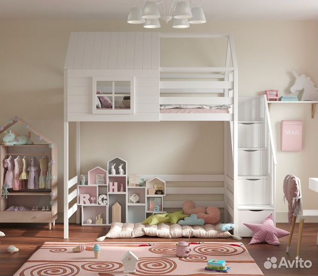 Кровать для ребенка от 3 лет из дерева