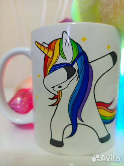 Кружка с принтом Единорог