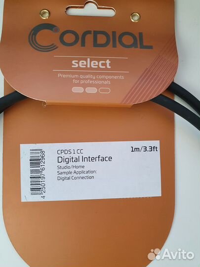 Cordial cpds1 CC S/pdif Interface Cable (1 метр)