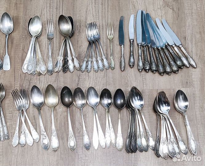 Столовые, мельхиоровые приборы СССР (ложки, вилки)