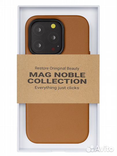 Чехол MagSafe iPhone 14 Pro Mag Noble-Коричневый