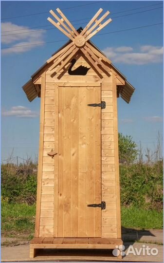 Уличный туалет с декором пмм 044