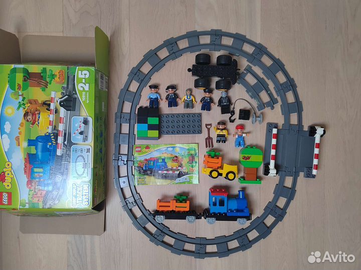 Lego duplo Поезд, железная дорога + доп фигурки