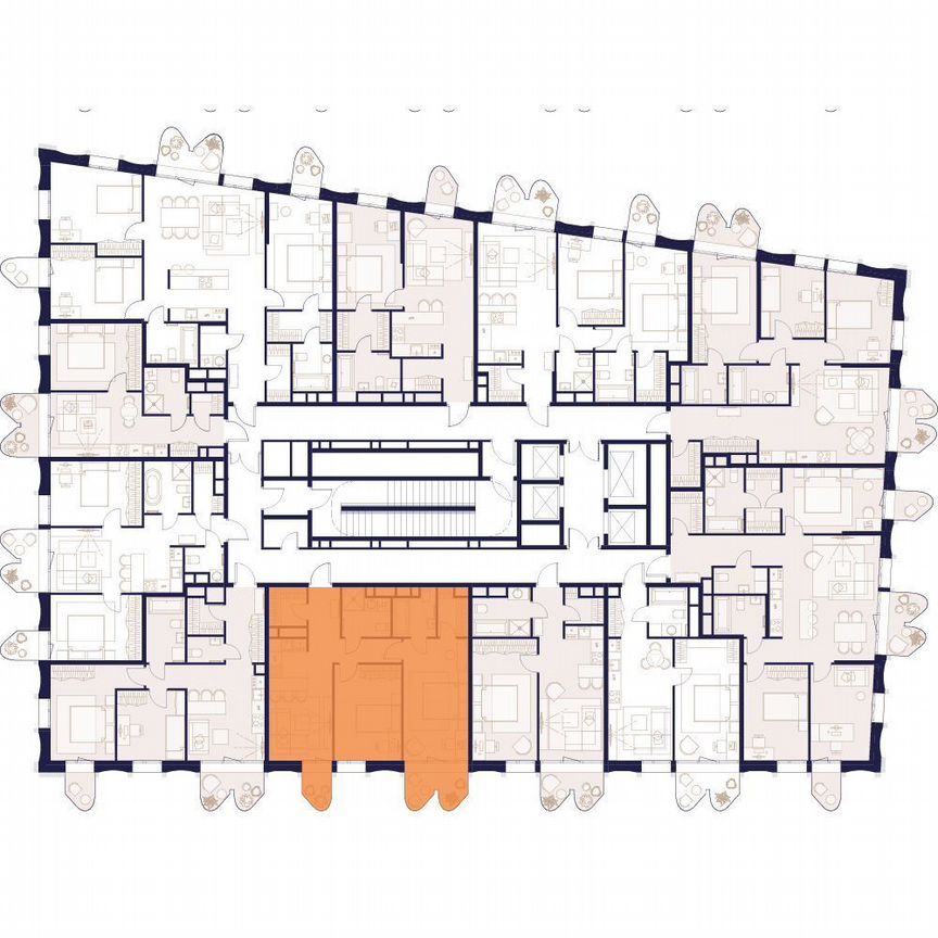 2-к. квартира, 74,3 м², 12/24 эт.