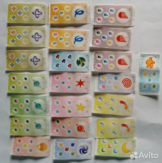 Наклейки вкладыши жвачек, кукла-мукла, Panini