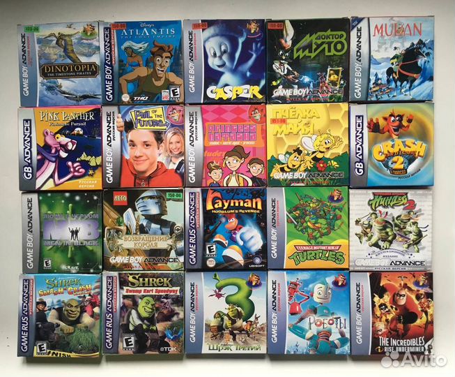 Картриджи Game Boy Advance и Sega MD Portable