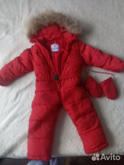 Детский зимний комбинезон на мальчика 98