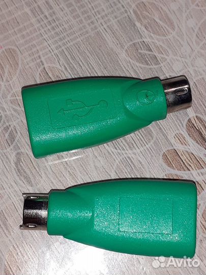 Переходник PS2 (m) USB A(f) зеленый