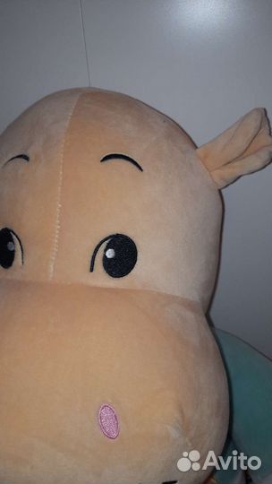 Бегемот, большая мягкая игрушка