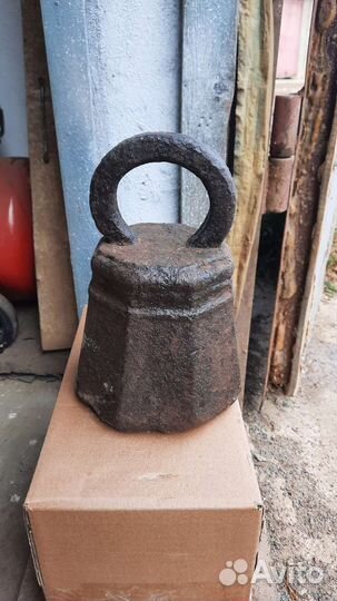 Старинная царская гиря гранёная 16 килограмм