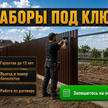 Установка забора под ключ