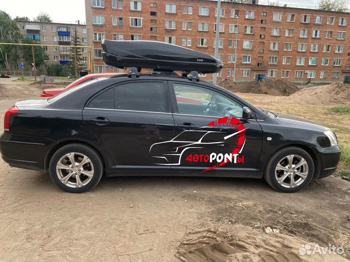 Автобокс Lux Irbis черный глянец Тойота Авенсис