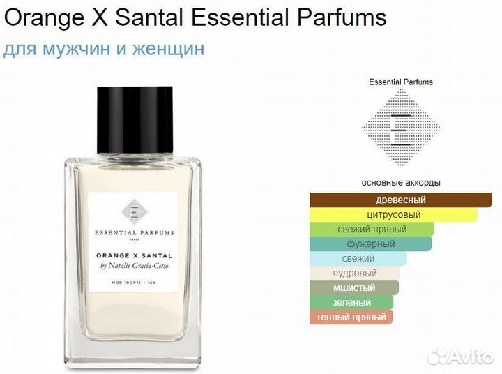 Essential parfums orange santal