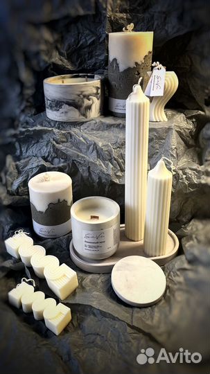 Ароматные свечи на бетоне ручной работы