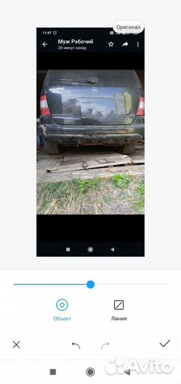 Бампер задний мл163 рестай