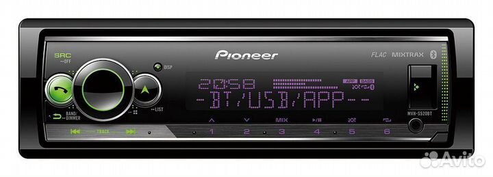 Автомагнитола 1DIN Pioneer MVH-S520BT