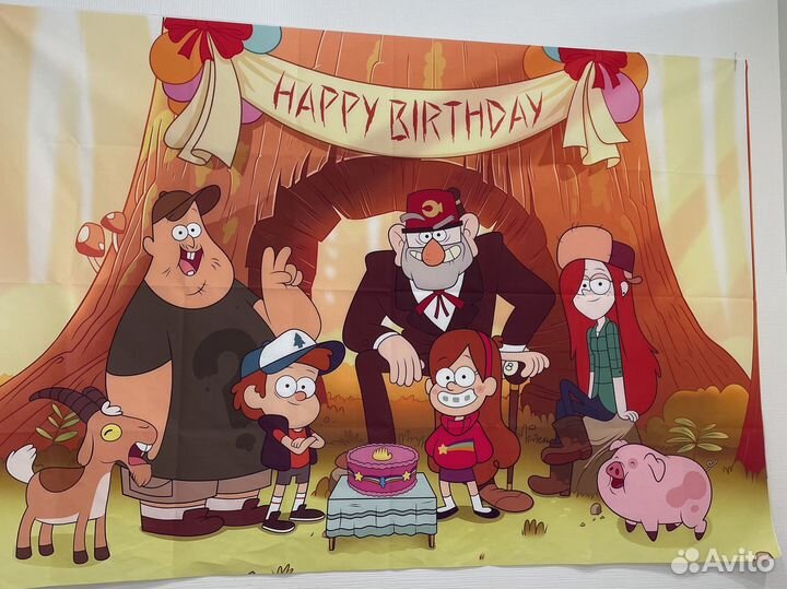 Фотофон плакат Гравити фолз 150х100 см