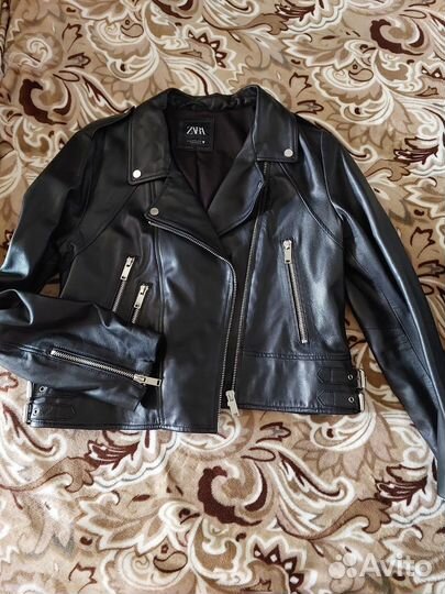 Кожаная куртка косуха zara