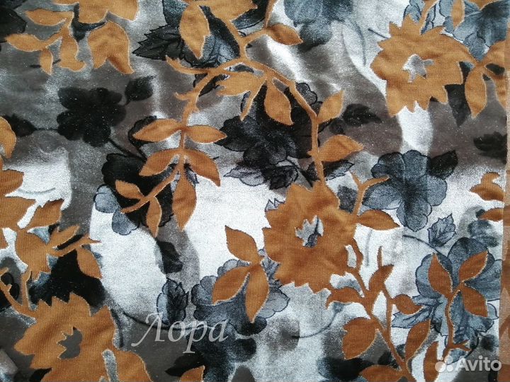 Отрез ткани трикотаж Цветочный рисунок