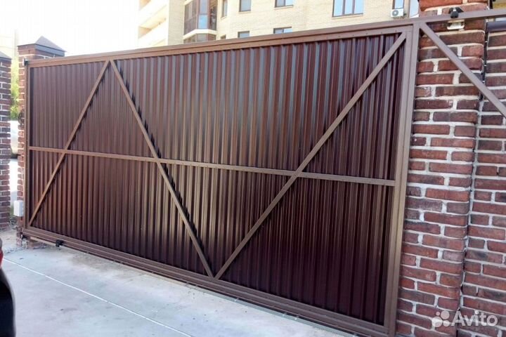 Ворота откатные с подушкой