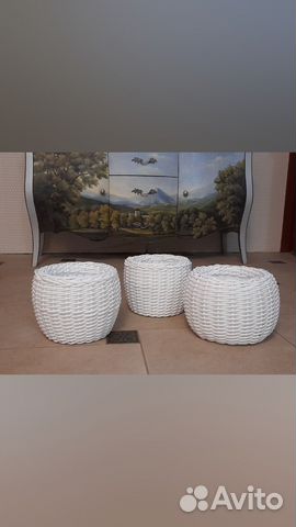 Горшок для цветов из ротанга