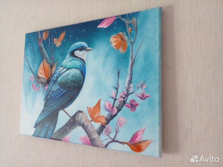 Картина синяя птица