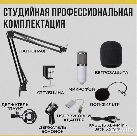 Микрофон профессиональный конденсаторный