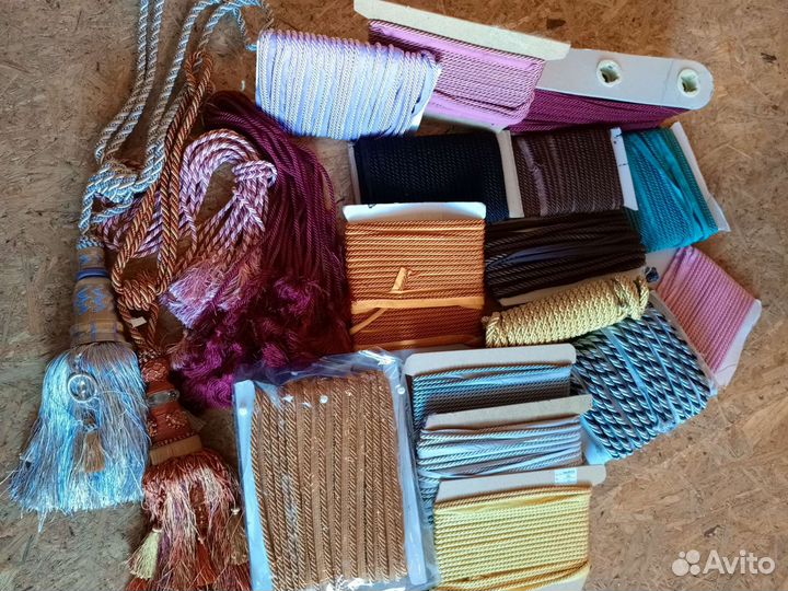 Нитяные шторы(кисея), люверсы, шнур, кисти, вуаль