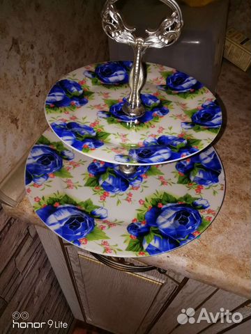 Ваза-этажерка для фруктов, двухярусную