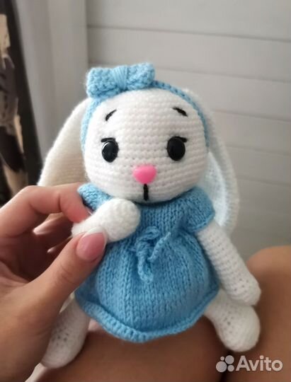 Зайка амигуруми игрушка ручной работы