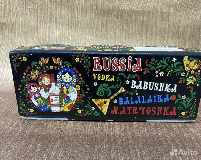 Набор стопок из 3х штук,сувенирный Матрешка