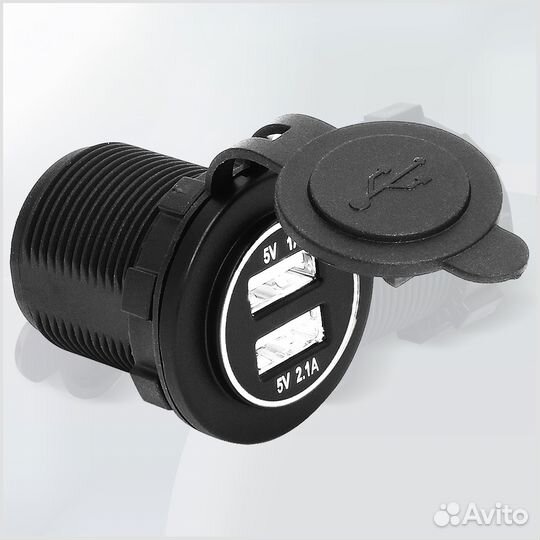 USB гнездо (розетка) прикуривателя с подсветкой