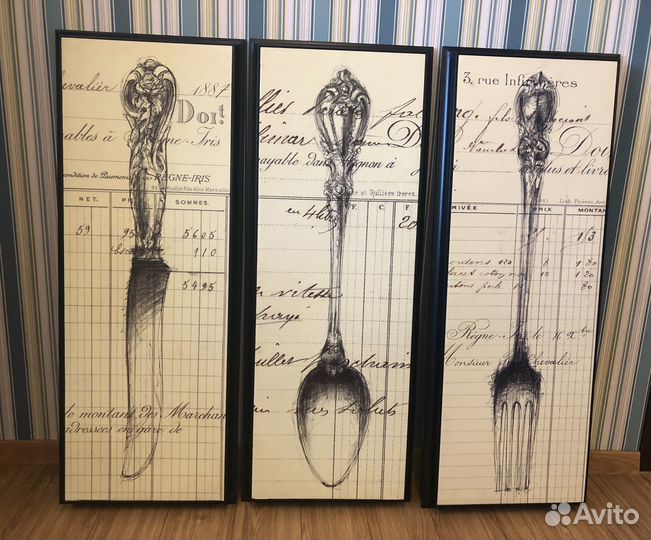 Картина/постер 3шт. в раме США