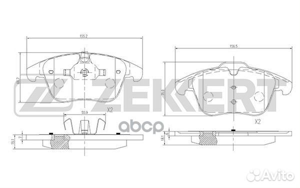 Колодки торм. диск. передн. Citroen C5 I II 01