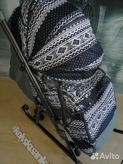 Коляска санки новые