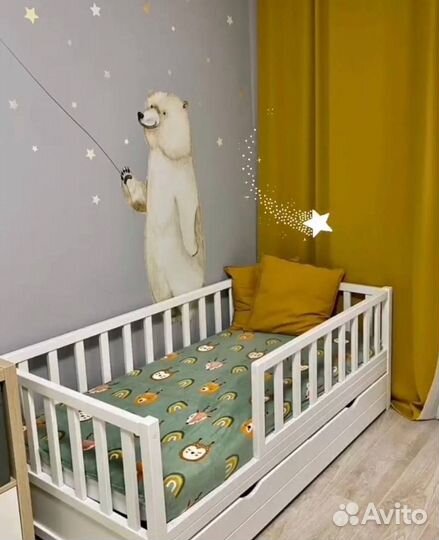 Детская кровать Basic бук