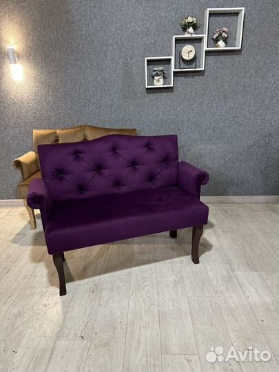 Мини диванчик нераскладной. Банкетка со спинкой
