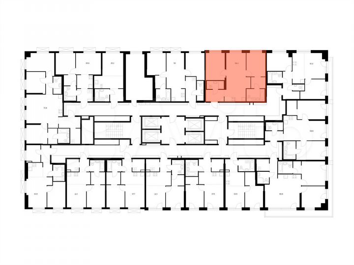 2-к. квартира, 58,4 м², 7/31 эт.