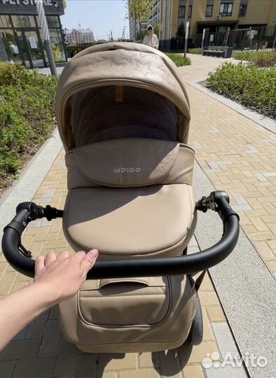 Коляска 2 в 1 Indigo эко кожа