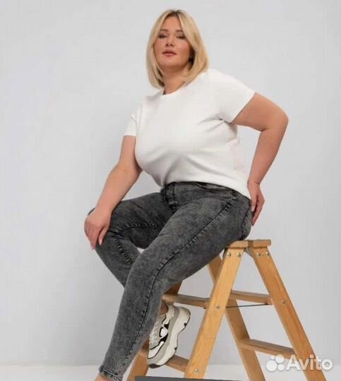 Женские зауженные джинсы от 44 до 62