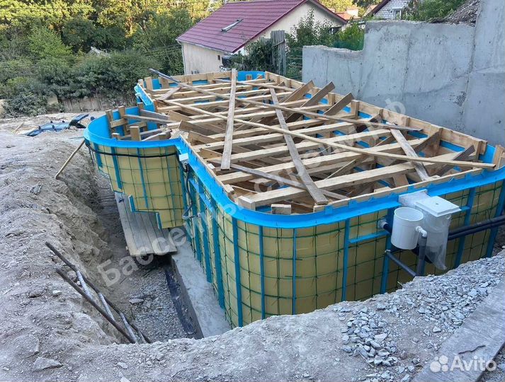 Бассейн 7х3х1,5 от производителя,ступени Гармония