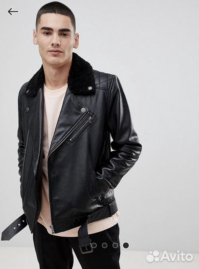 Кожаная куртка косуха мужская